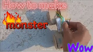 how to make 4 by 4 #mounster made by cardboard at #home