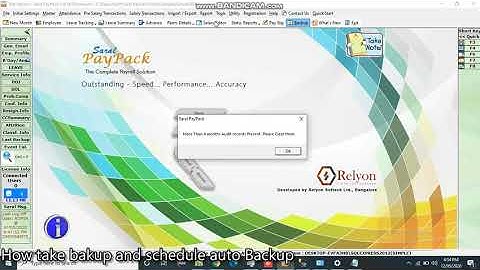 Backup data and Schedule auto backup