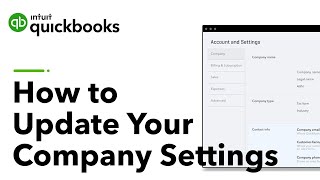 How to Update Your Company Settings in QuickBooks