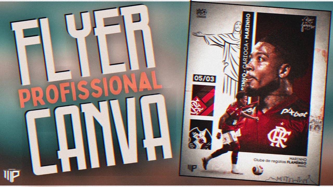 Flyer de futebol no canva - Flamengo