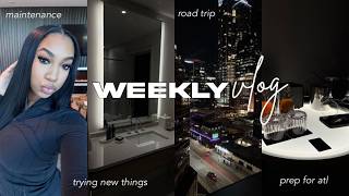 vlog: date night in another city + prep for atl + maintenance + road trip + venting &amp; more
