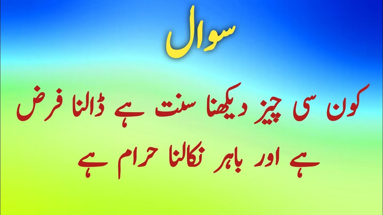 Urdu Quiz - Amazing General Knowledge Questions and Answers | Top islamic Quiz 