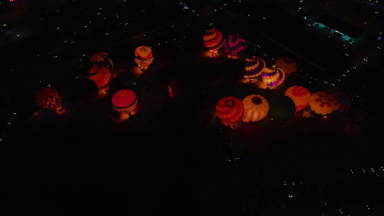 Red Rock Balloon Rally - Aerial Balloon Glow Dec. 3, 2016