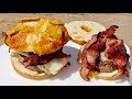 Bagel Bacon Burger no recipe