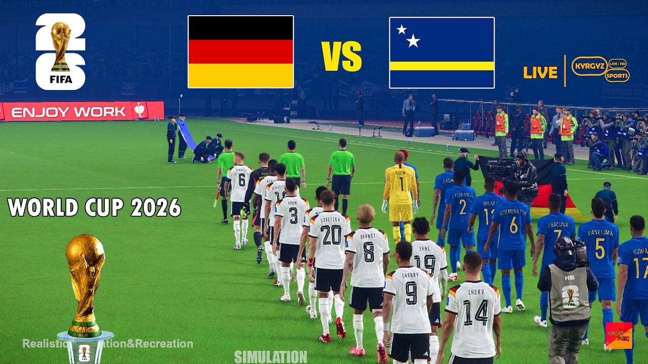 GERMANY vs CURACAO | FIFA World Cup 2026 Group E | Full Match Simulation & Prediction PES 2021