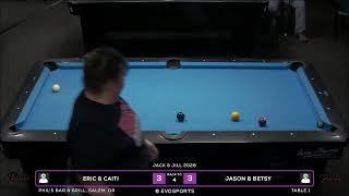 ERIC & CAITI vs JASON & BETSY - PHIL'S BAR & GRILL - TABLE 1 | EvoSports