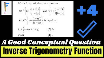 A Conceptual Question from Inverse Trigonometric Functions | JEE Mains 2025 | JEE PYQs