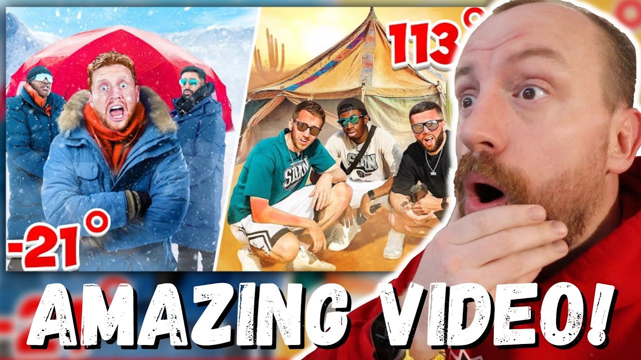 AMAZING VIDEO! SIDEMEN HOT VS COLD CAMPING (EXTREME) FIRST REACTION! | Sidemen Sunday