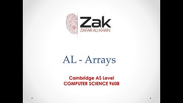 AS Arrays  - Part 1/2 (Explanation & Linear Search) | AS Level | By Zak