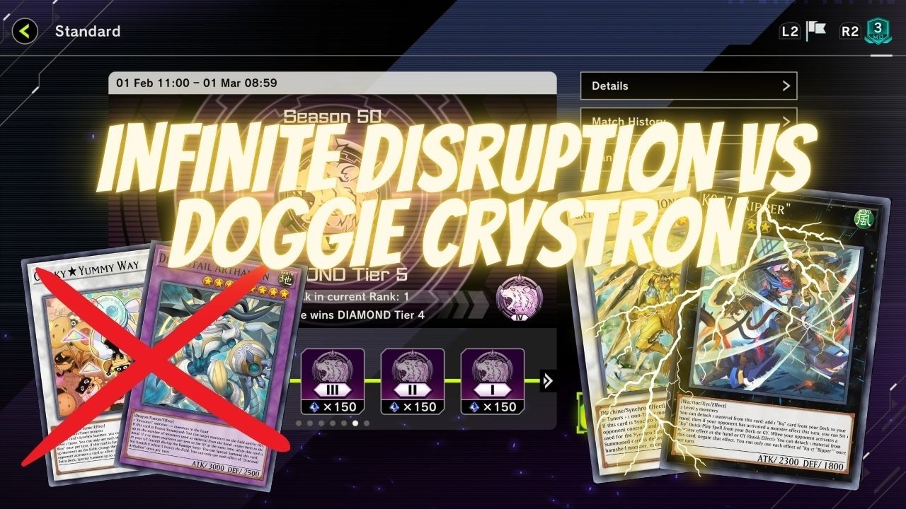 Final day of the season/only playing for daily gems (Yu Gi Oh Masterduel)
