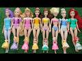 Disney Princess Mattel Collection Doll Makeover DIY Miniature ideas for Barbie Wig, Derss, Feceupy