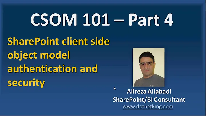 SharePoint client side object model authentication and security CSOM 101 - Part 4