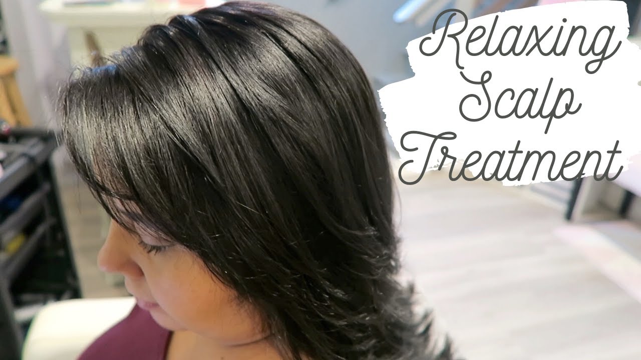 RELAXING SCALP TREATMENT & SALON BLOWOUT! YouTube