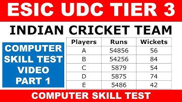 ESIC UDC PHASE 3 PART 1 VIDEO SERIES | ESIC UDC PHASE 3 COMPUTER SKILL TEST VIDEO PART 1 SWAPNIL SIR