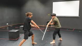 Sword Fight Choreography 在武打设计方面 - Awesome rehearsal with Patrick and Jun De