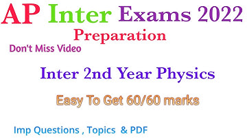 Ap Inter 2nd Year Physics 2022 60/60 marks | How to get 60/60 marks in Physics Ap Inter 2nd year