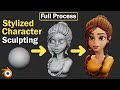 Sculpting A Stylized Character Head In Blender Full Process | Blender Tutorial