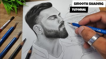 How to Shade Faces Smoothly - Pro Tips for Realistic Results! (Virat Kohli Drawing) @AjArts03