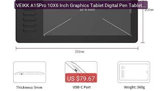 VEIKK A15Pro 10X6 Inch Graphics Tablet Digital Pen Tablet Phon... — Hot Deal 2026 | Limited Offer!