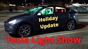 Tesla Light Show Mode | Model Y | Version 11 Holiday Update
