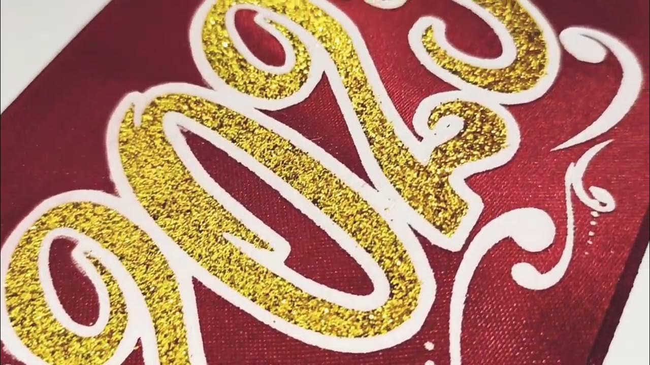 Выпускник 2023: Бордовая выпускная лента с золотым глиттером - YouTube