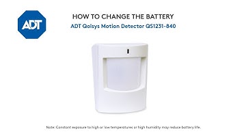 How to change the battery in your ADT Qolsys Motion Detector QS1231-840