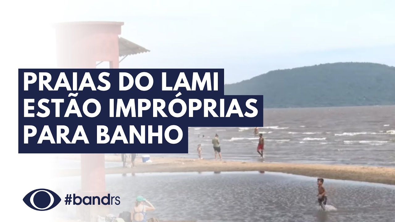 Praias do Lami estão impróprias para banho. 