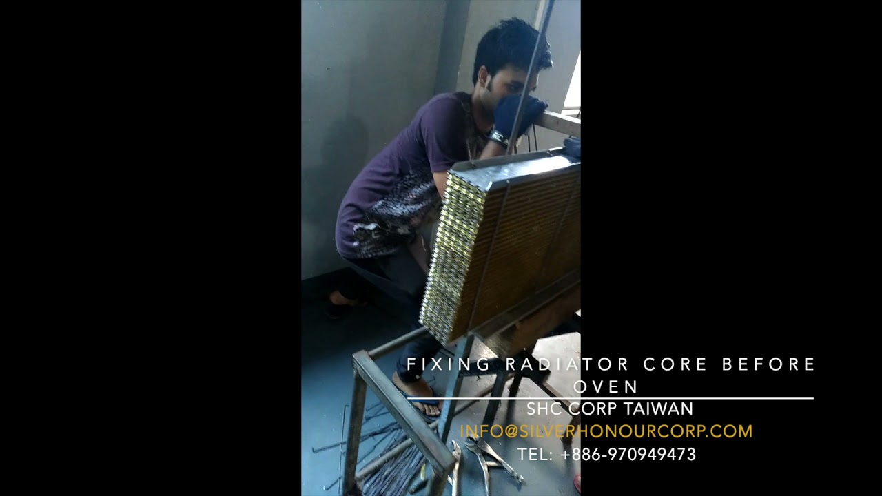 Fixing radiator core before oven - YouTube
