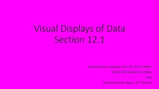 12 1 Visual Displays of Data