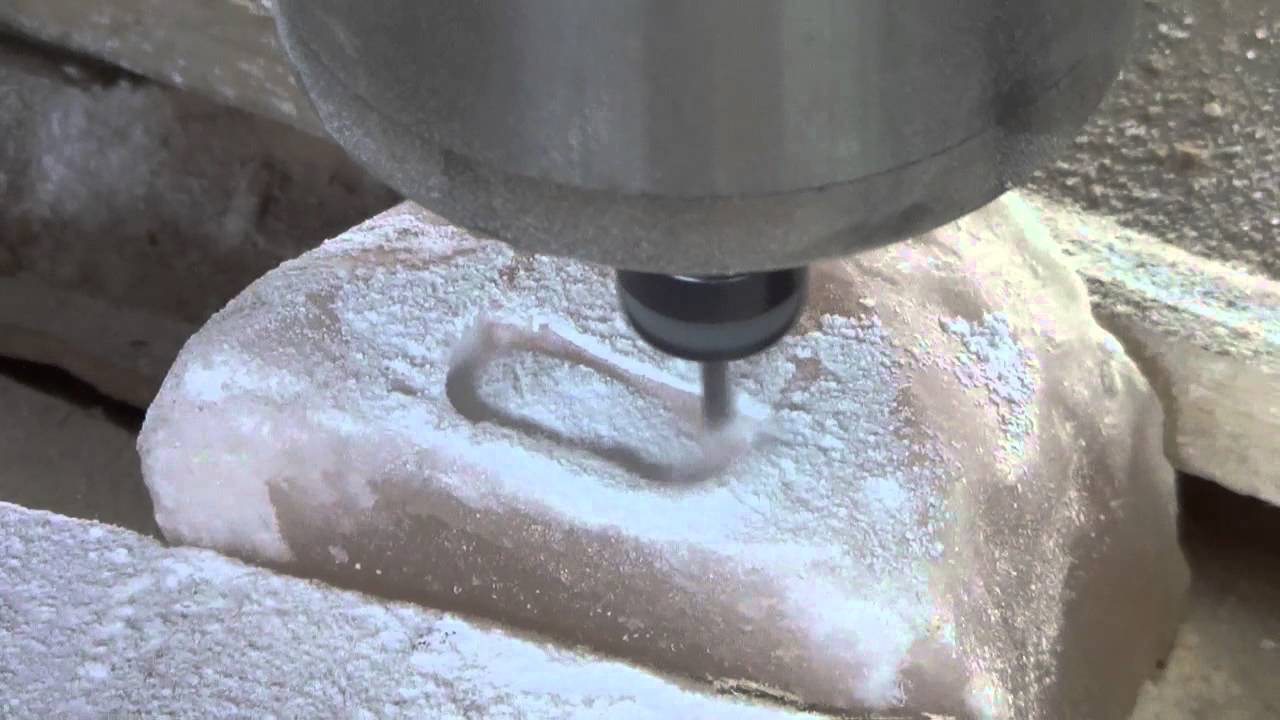 CNC router work on Himalayan rock salt: 3D relief engrave - YouTube
