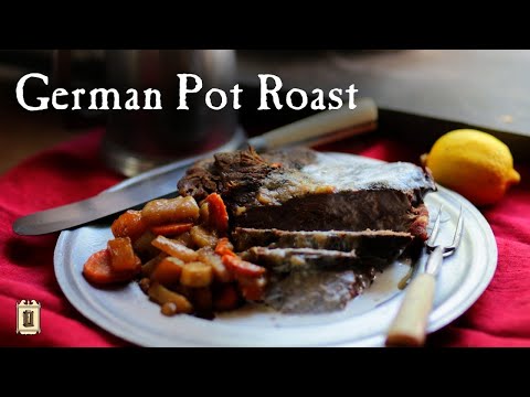 1780's Dutch Oven Pot Roast with Bacon, Sour Cream (?), and Carrots!