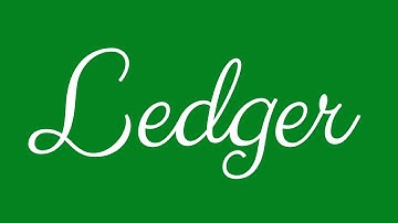 Learn how to Sign the Name Ledger Stylishly in Cursive Writing
