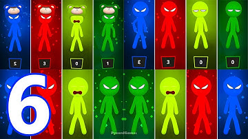 Stickman Party - Gameplay Part 6 - Compilation Video Tournament Mode - MiniGames1 2 3 4 Players