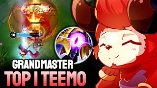 WILD RIFT TEEMO - TOP 1 TEEMO GAMEPLAY - GRANDMASTER RANKED