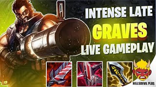 INTENSE SUPER LATE GAME GRAVES TOP! - Wild Rift HellsDevil Plus Gameplay
