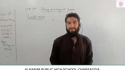 Chapter 2nd "Solving a biological Problem" Topic Biological method lecture 1st