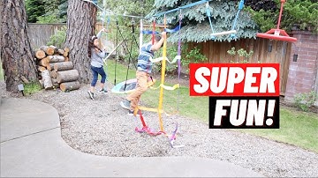 Jugader Ninja Warrior Obstacle Course Review 2022 | Climbing Ladder Ninja Wheel Monkey Bar Gym Rings