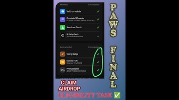 Paws AIRDROP activity check