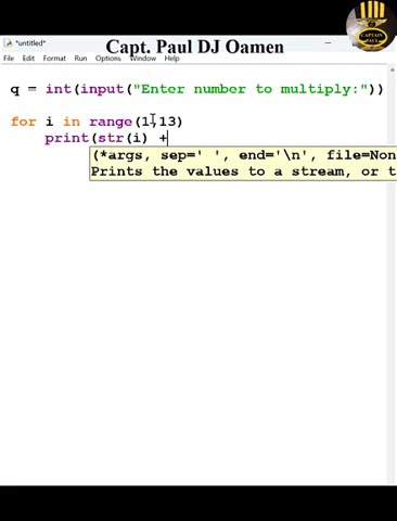 Create a Multiplication Times Table in Python - YouTube