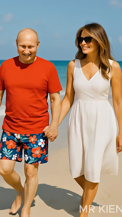 Putin dated Donald Trump's wife on the beach#trump#putin#zelensky#funny