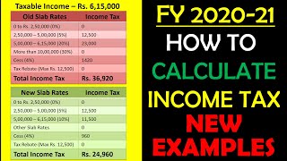 How To Calculate Income Tax FY 2020-21 EXAMPLES | New Income Tax Calculation FY 2020-21