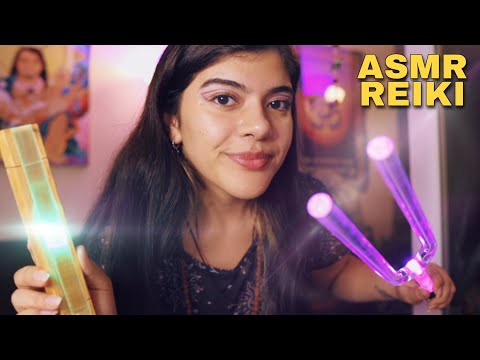 ASMR limpio y armonizo tus chakras 🌟Reiki 🌟 turning forks, healing sounds for relaxation