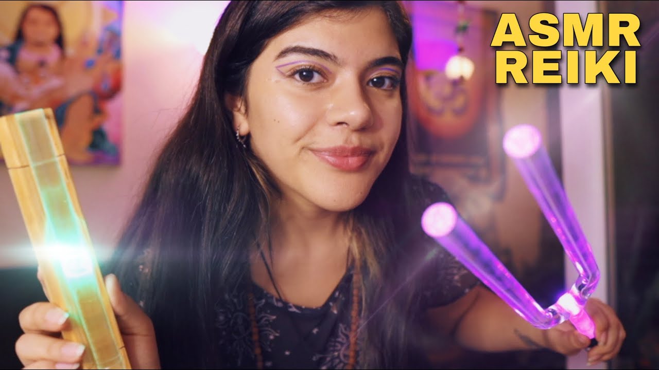 ASMR limpio y armonizo tus chakras 🌟Reiki 🌟 turning forks, healing sounds for relaxation