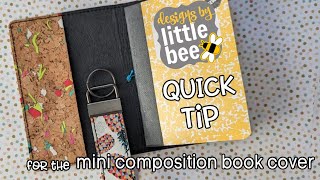 Mini Composition Book Cover QUICK TIP! from Designs by Little Bee