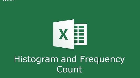 How to make histogram and frequency count in Excel