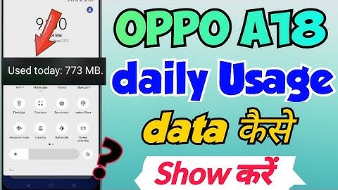 OPPO A18 me Usage data kaise Show Kare | Oppo a18 usage data | How to show usage data in Oppo a18
