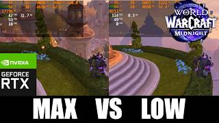 World of Warcraft Midnight | RTX 5070 TI LOW vs MAX Settings | 4K