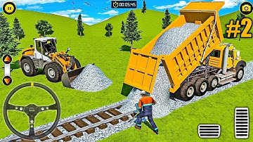 Train Track Construction Simulator - JCB Machine Games 3D - Android Gameplay
