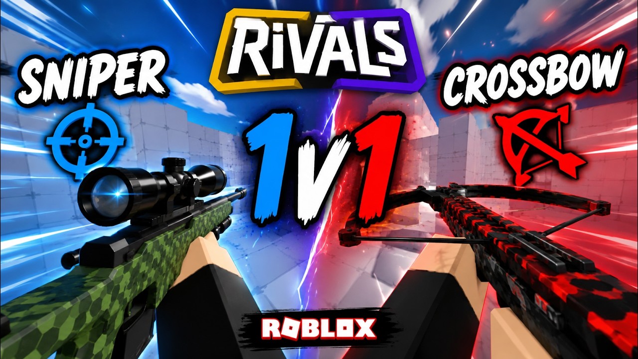 i did sniper and crossbow 1v1 with my friend in roblox rivals - YouTube