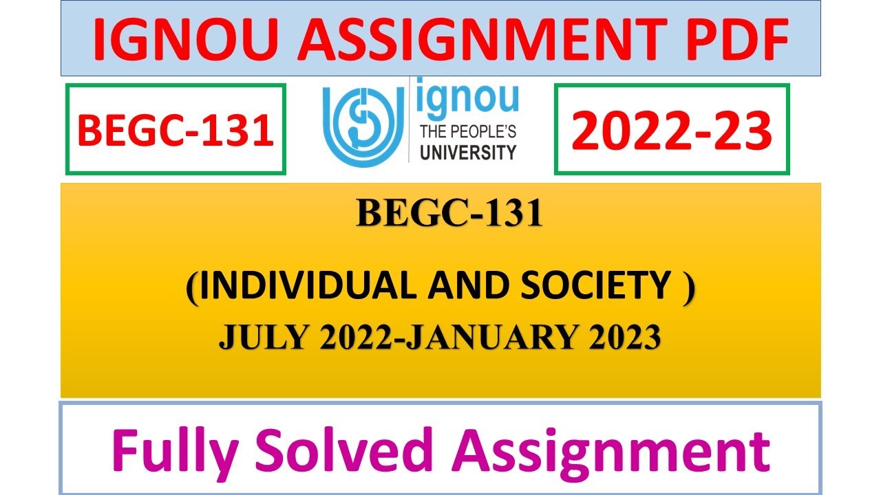 ignou begc 131 solved assignment 2022 23